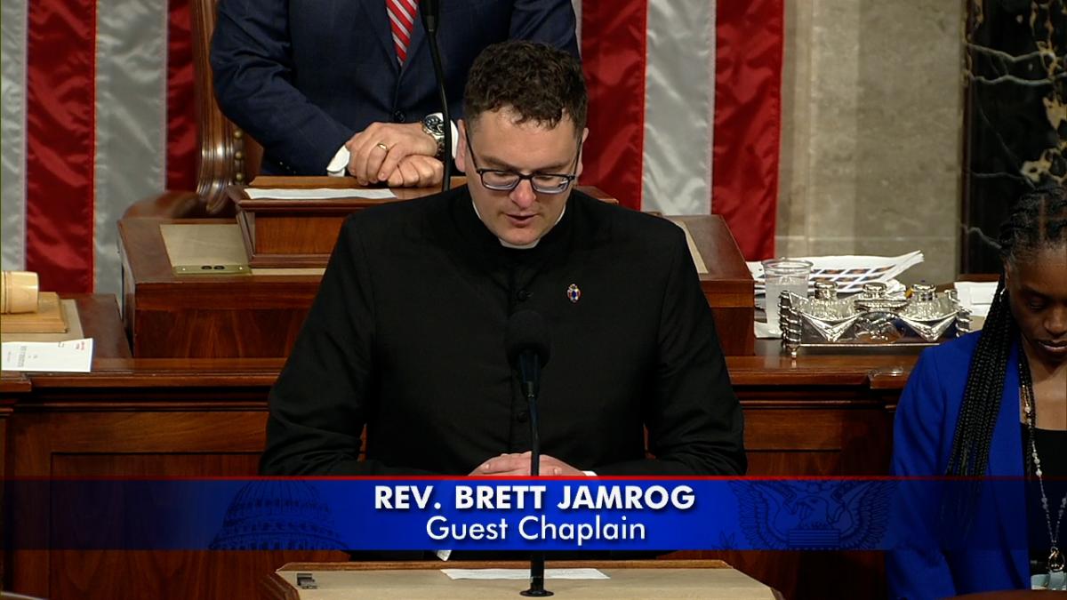 Congressman Flood Hosts Father Jamrog of Norfolk as Congressional